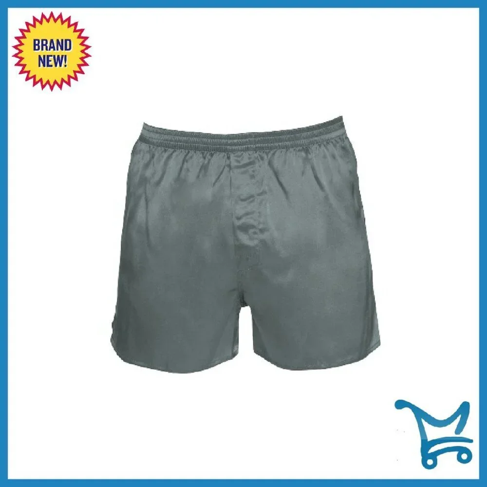 Men's Pure Silk Boxers Classic Fit Two-Button Fly Sleepwear